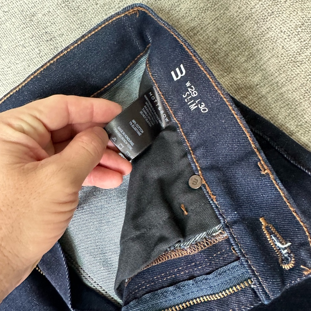 Mott & Bow men’s slim jeans. Size 29 waist 30 length. Brand new, unworn.